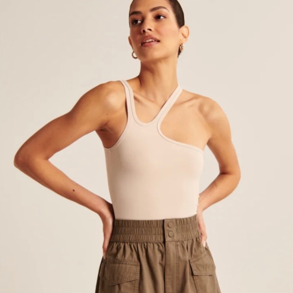 Abercrombie & Fitch Seamless Fabric Asymmetrical Bodysuit